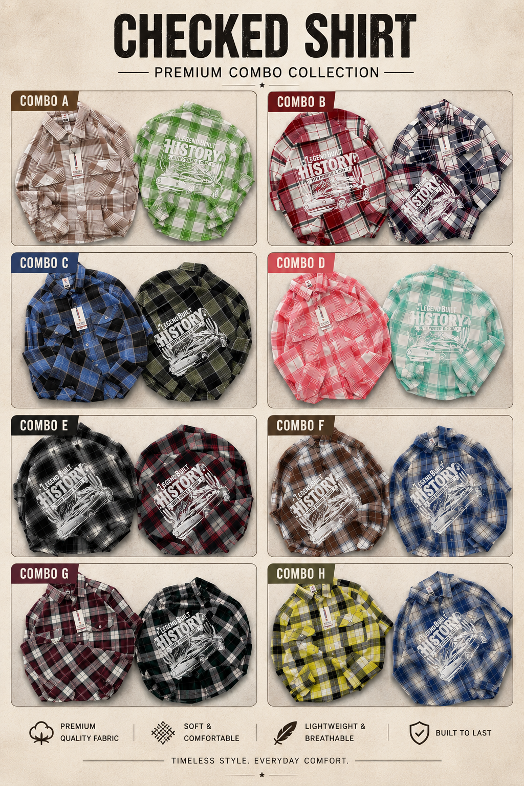 2 premium Metro checked shirts