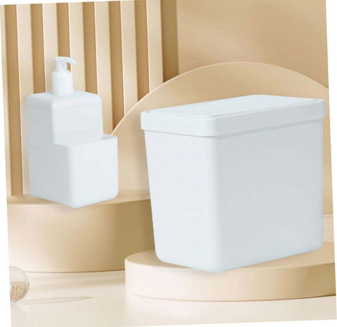Plastic soap dispenser with Dustbin