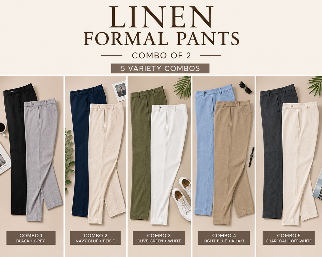 2 premium linen formal pants